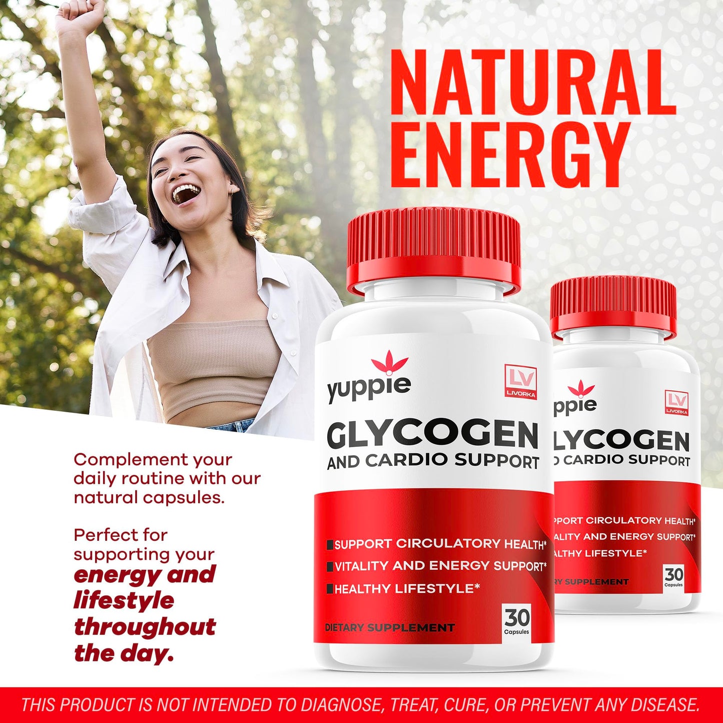 LIVORKA Yuppie Glycogen Capsules, 150 Capsules