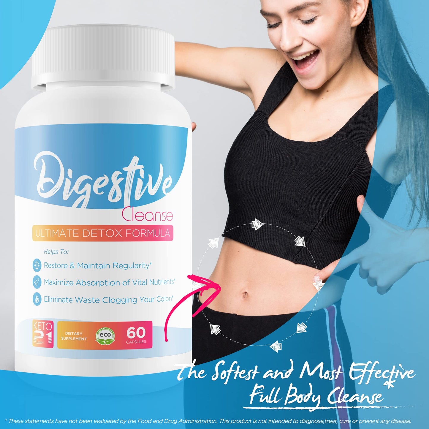 Keto 21 Digestive Cleanse Capsule 1 Count