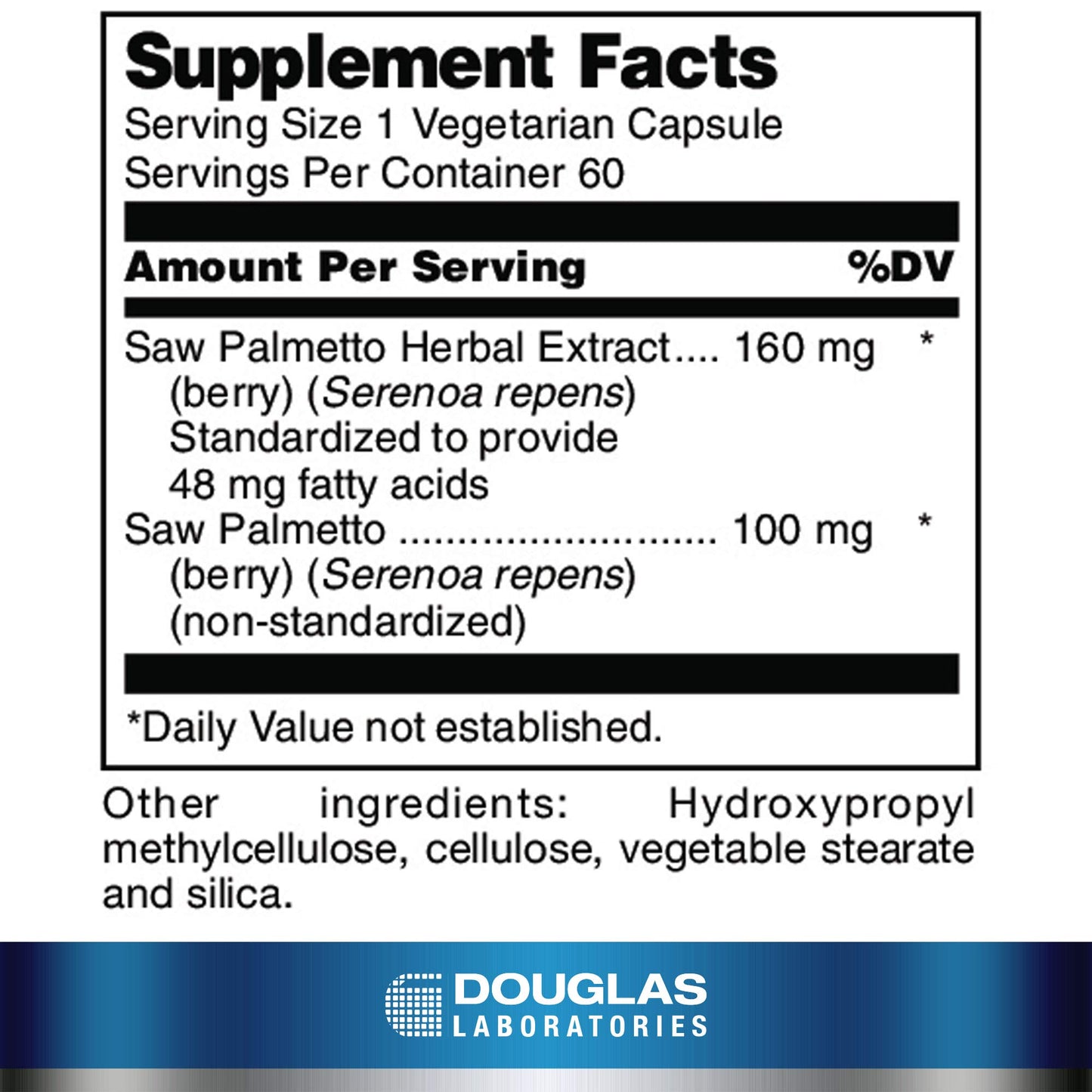 Douglas Laboratories Saw Palmetto Max-V Standardized Saw Palmetto for Prostate Support Capsules 60