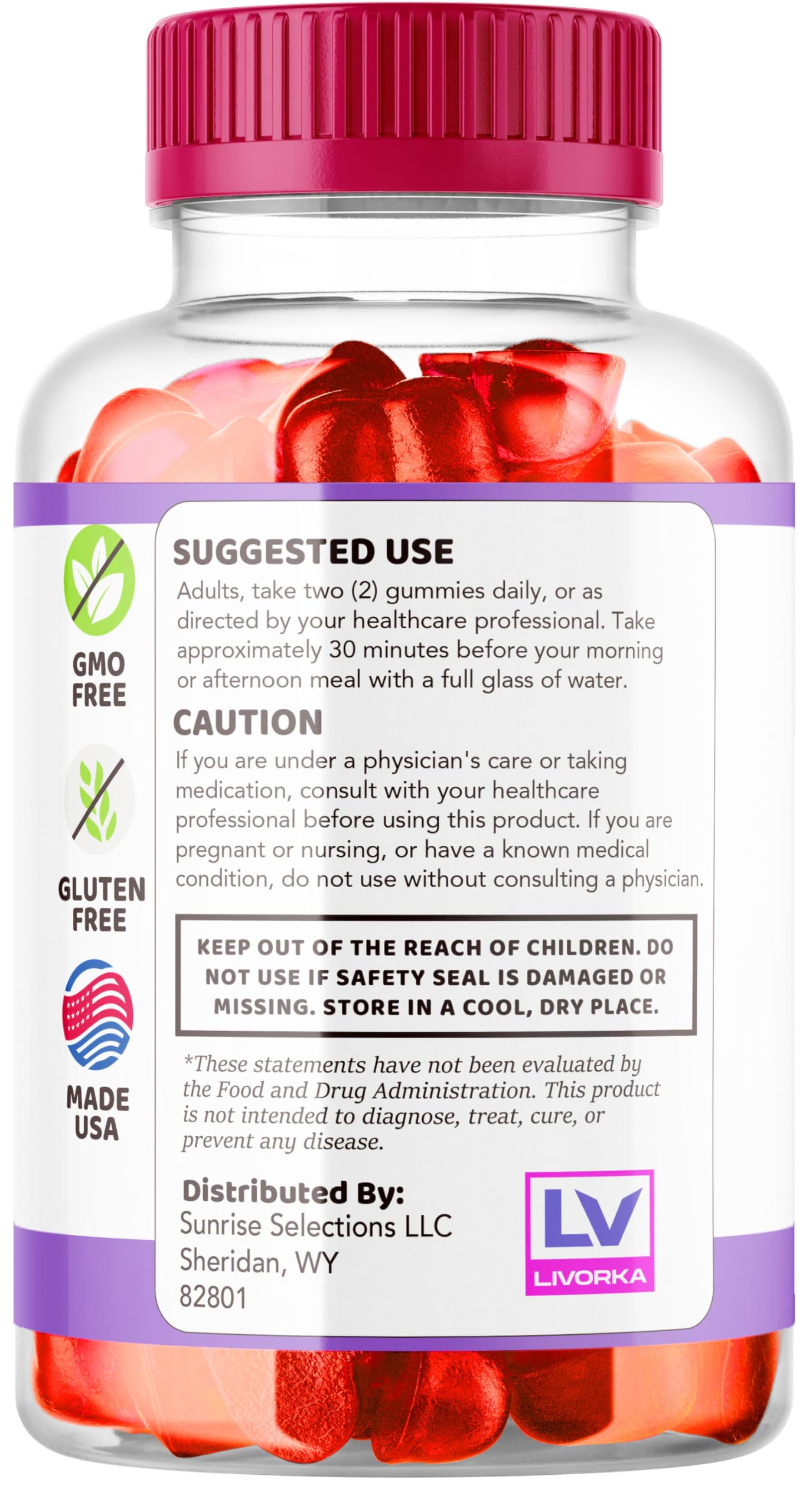 LIVORKA Slim Aura Keto ACV 60 Gummies