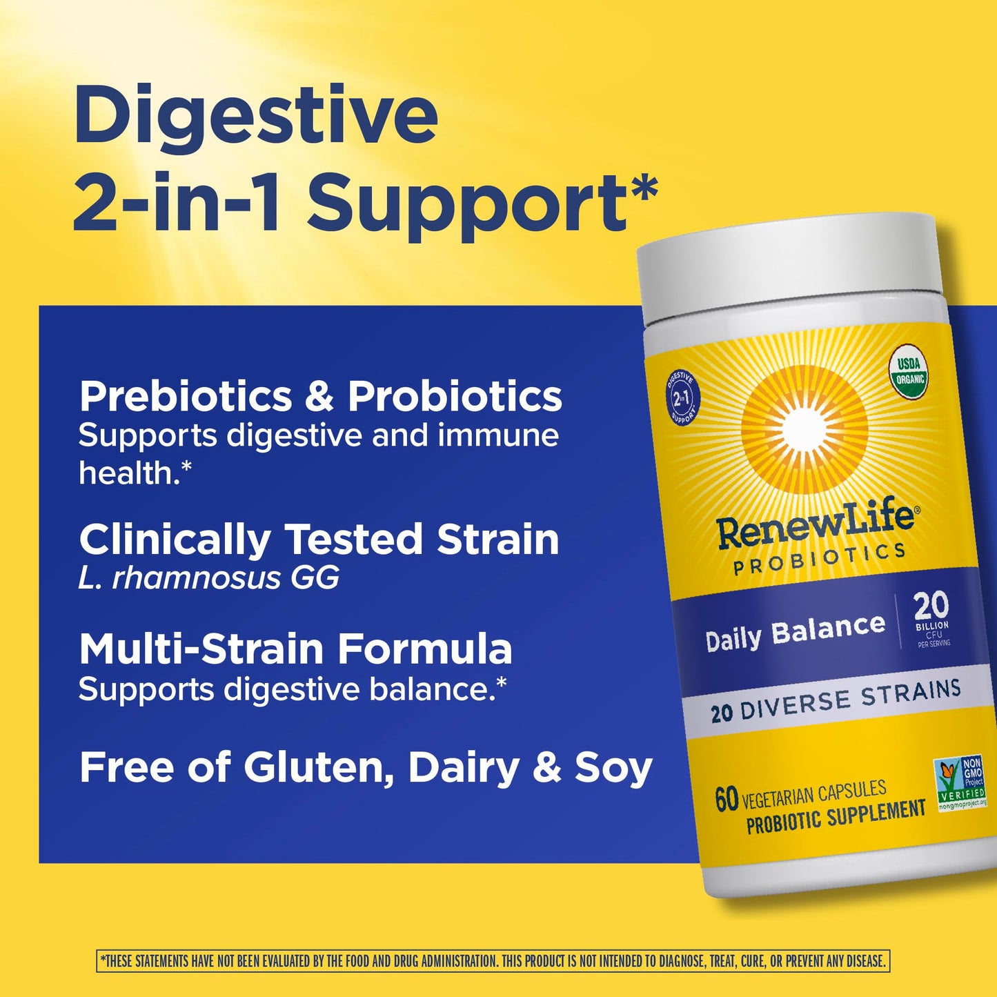 Renew Life Daily Balance Probiotic Capsule 60 Count