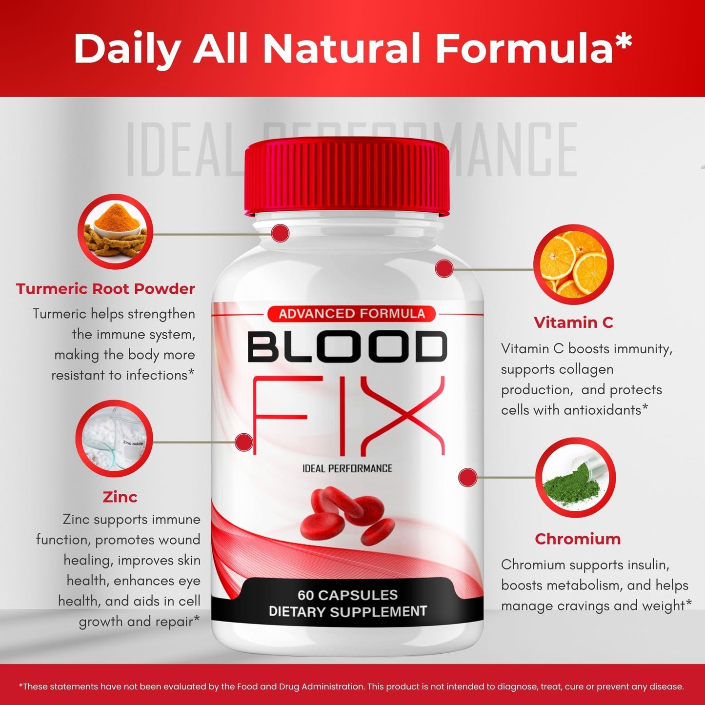 IDEAL PERFORMANCE Blood Fix Advanced Blood Formula Capsules 120 Count