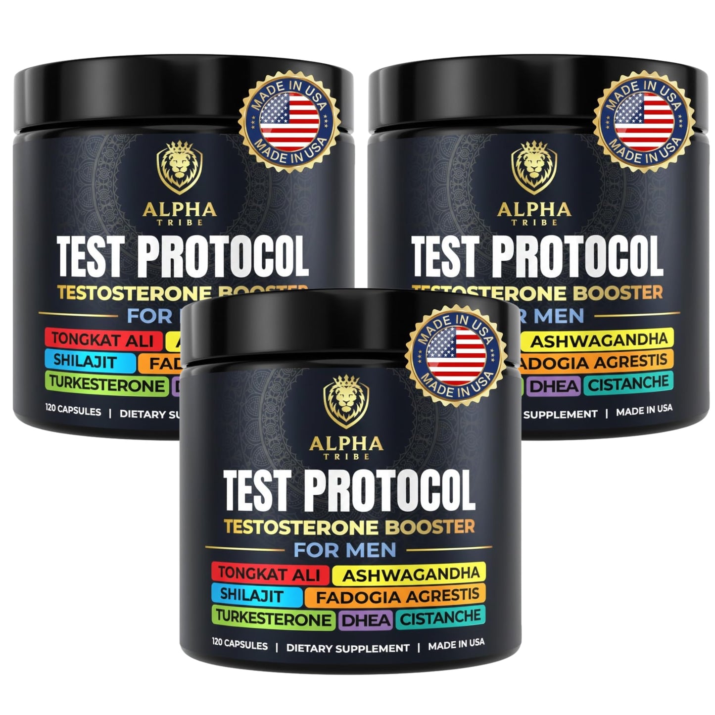 Alpha Tribe Test Protocol Elite Natural Testosterone for Men Capsules 1080