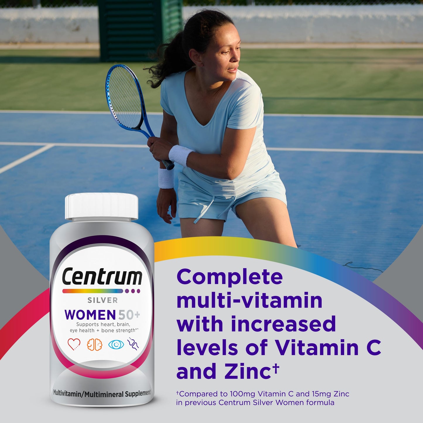 Centrum Silver Women's Multivitamin for Women 50 Plus Tablet, 65 Count