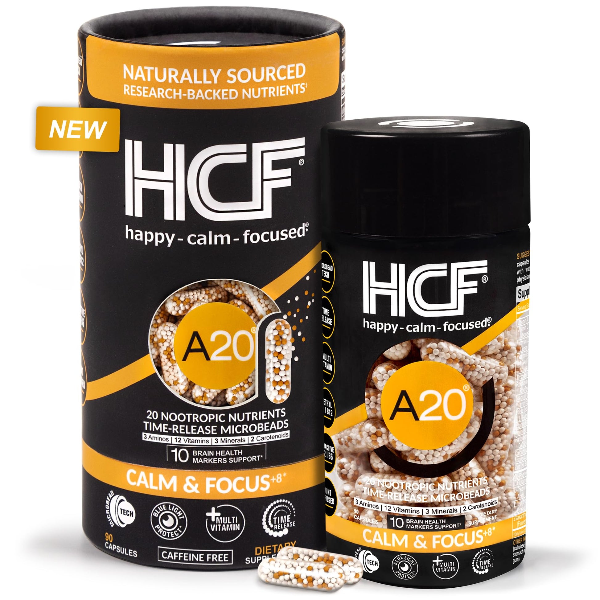 HCF A20 Microbead Brain Health Capsules 90 Capsules