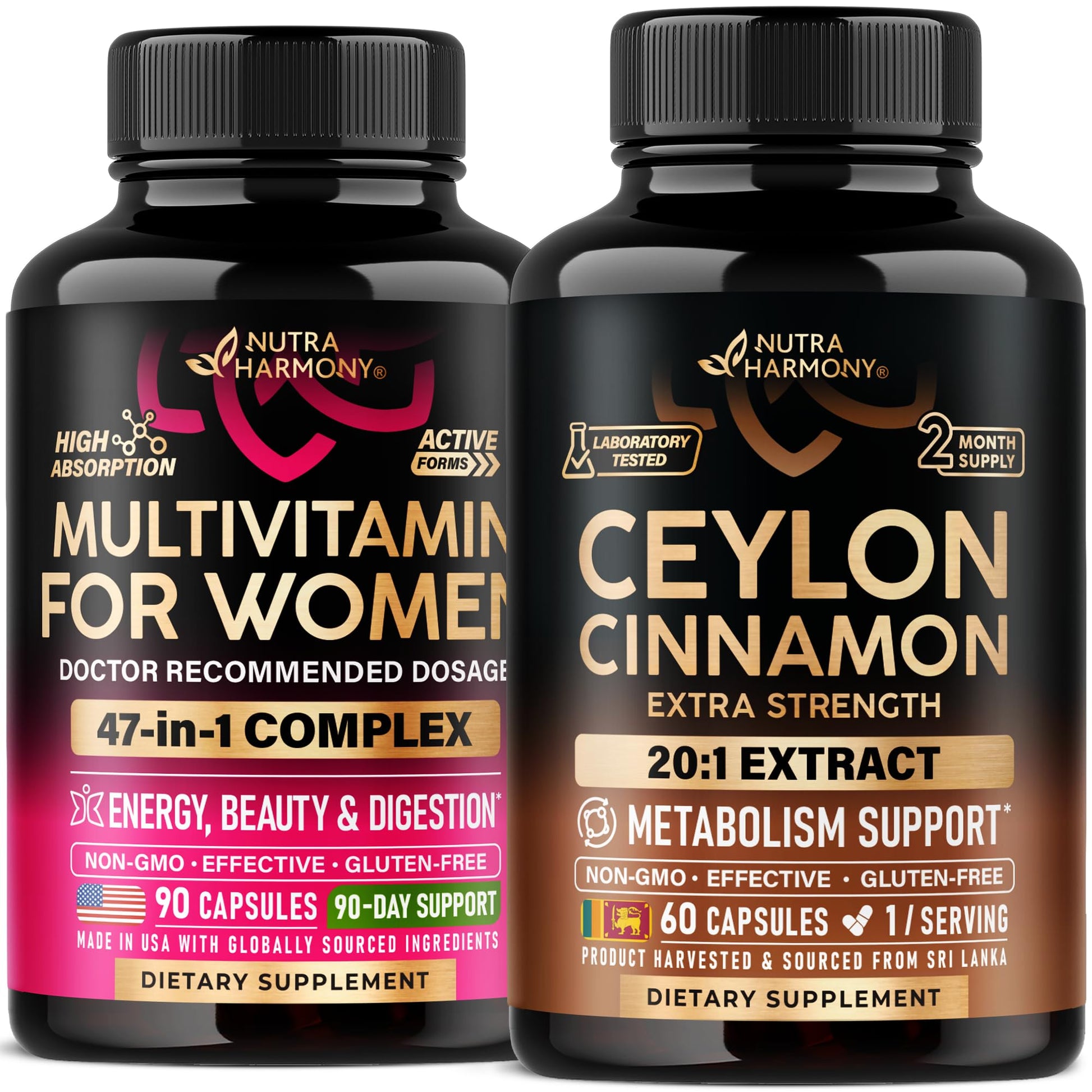 NUTRAHARMONY Ceylon Cinnamon & Multivitamin for Women Capsules, 150