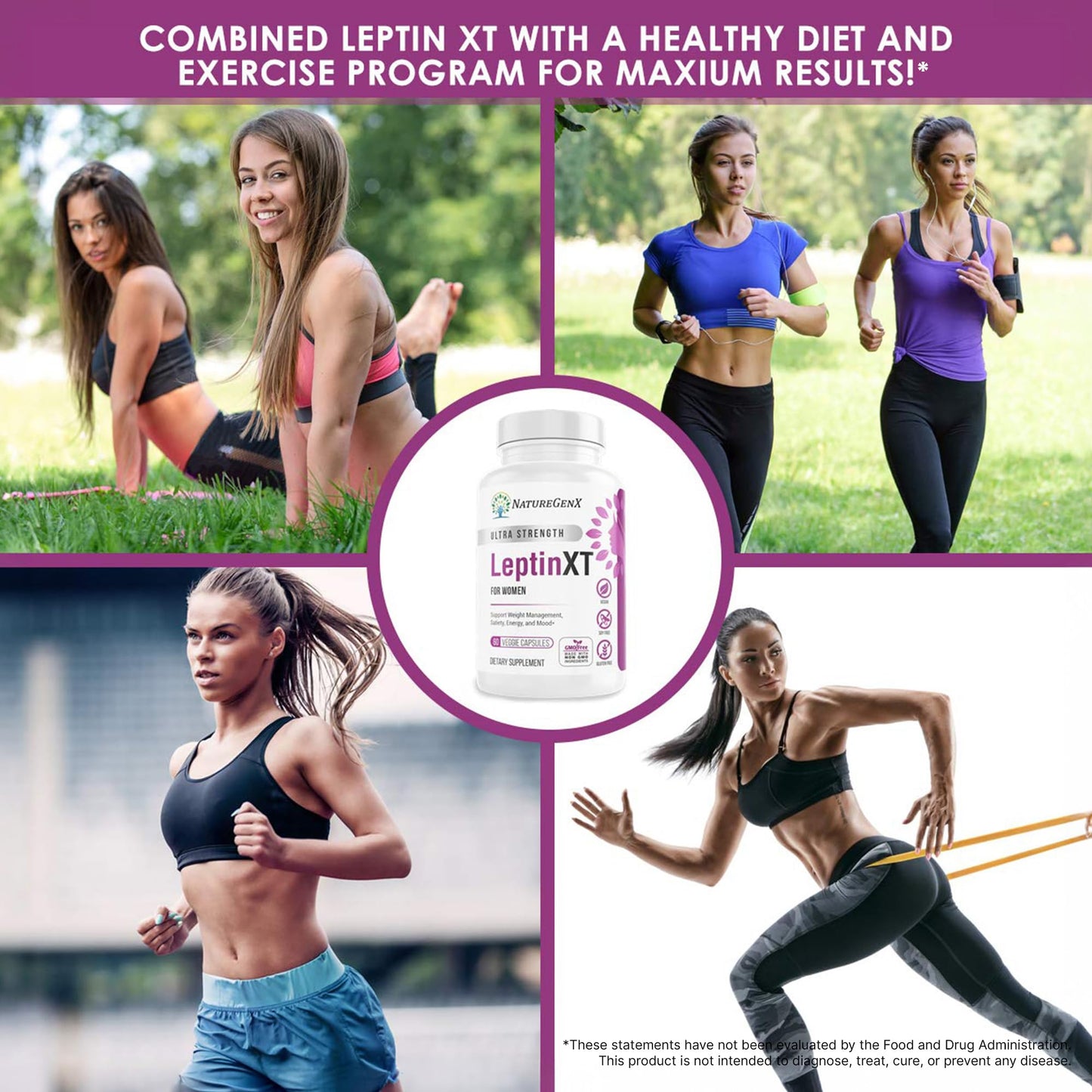 NatureGenX LeptinXT for Women – Weight Management with Green Coffee Bean, Garcinia & Green Tea Extract Capsules, 60 Count