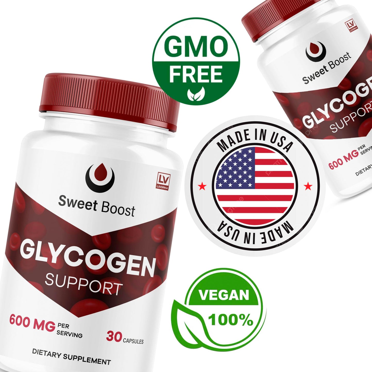 LIVORKA SweetBoost Glycogen Support Capsules, 30 Capsules