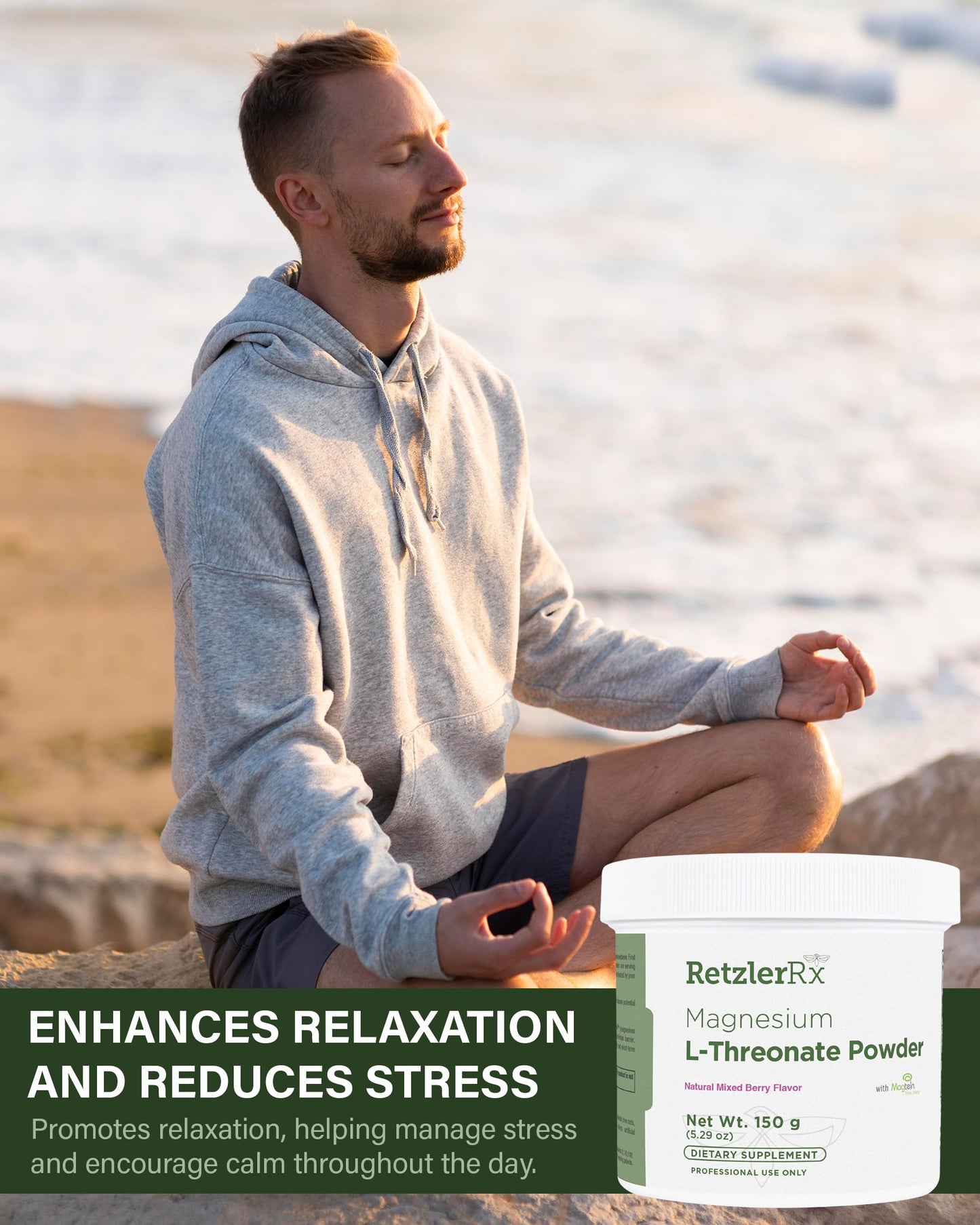 HormoneSynergy Magnesium L-Threonate Powder with Magtein - Brain-Supporting Magnesium Threonate Complex - Mixed Berry, Gluten-Free Supplement for Cognitive Health - 5.29 Ounce