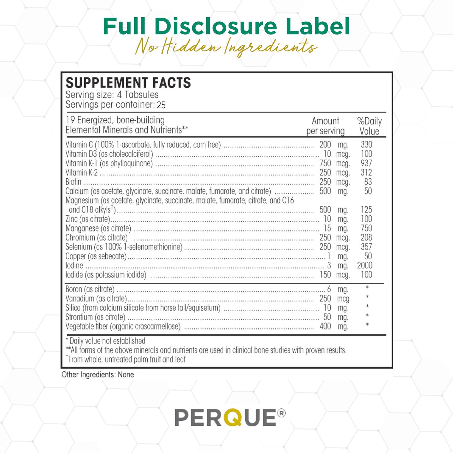 PERQUE Bone Guard Forte Capsule 100 Count