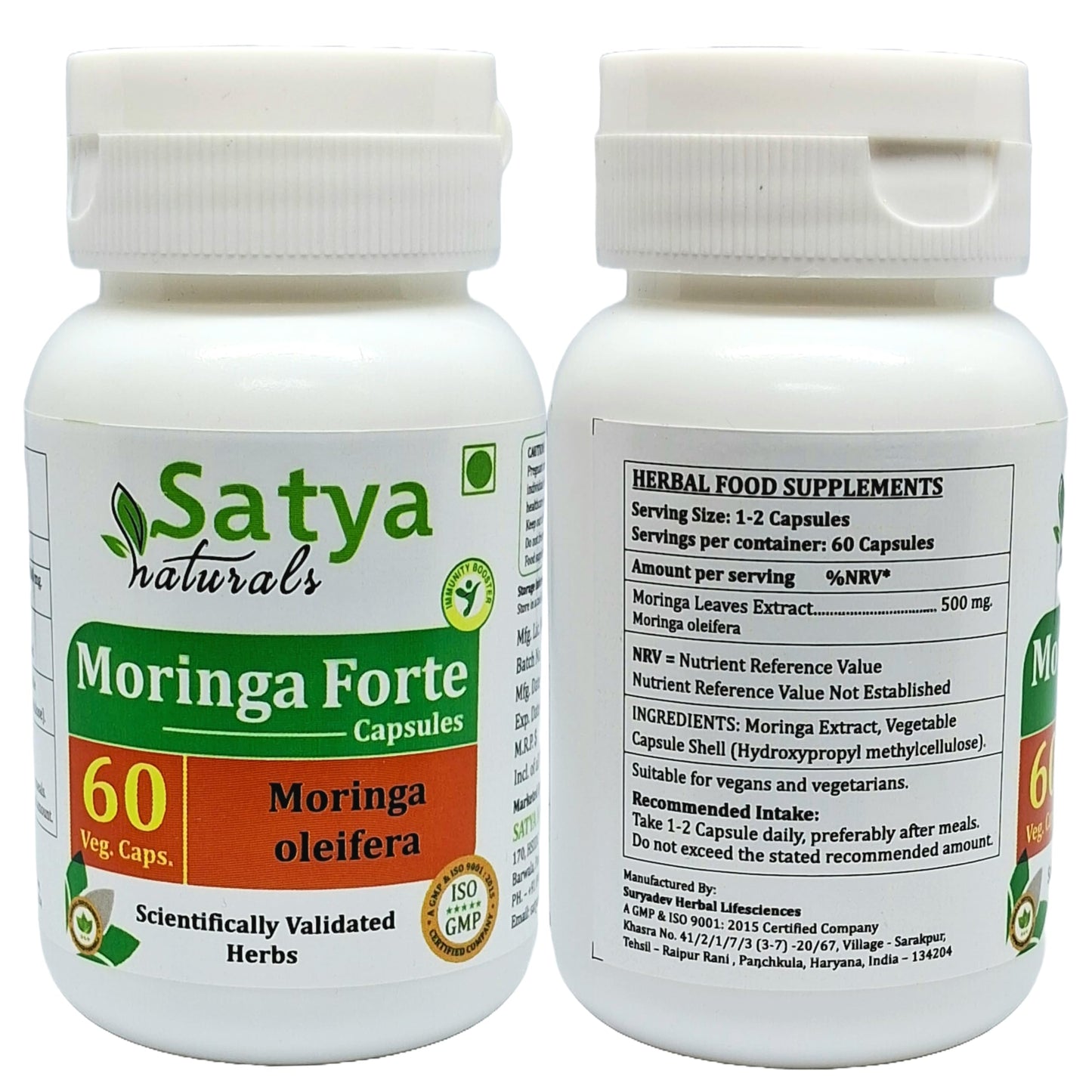 Satya Naturals Moringa Forte Capsules 500 mg, 120 Count