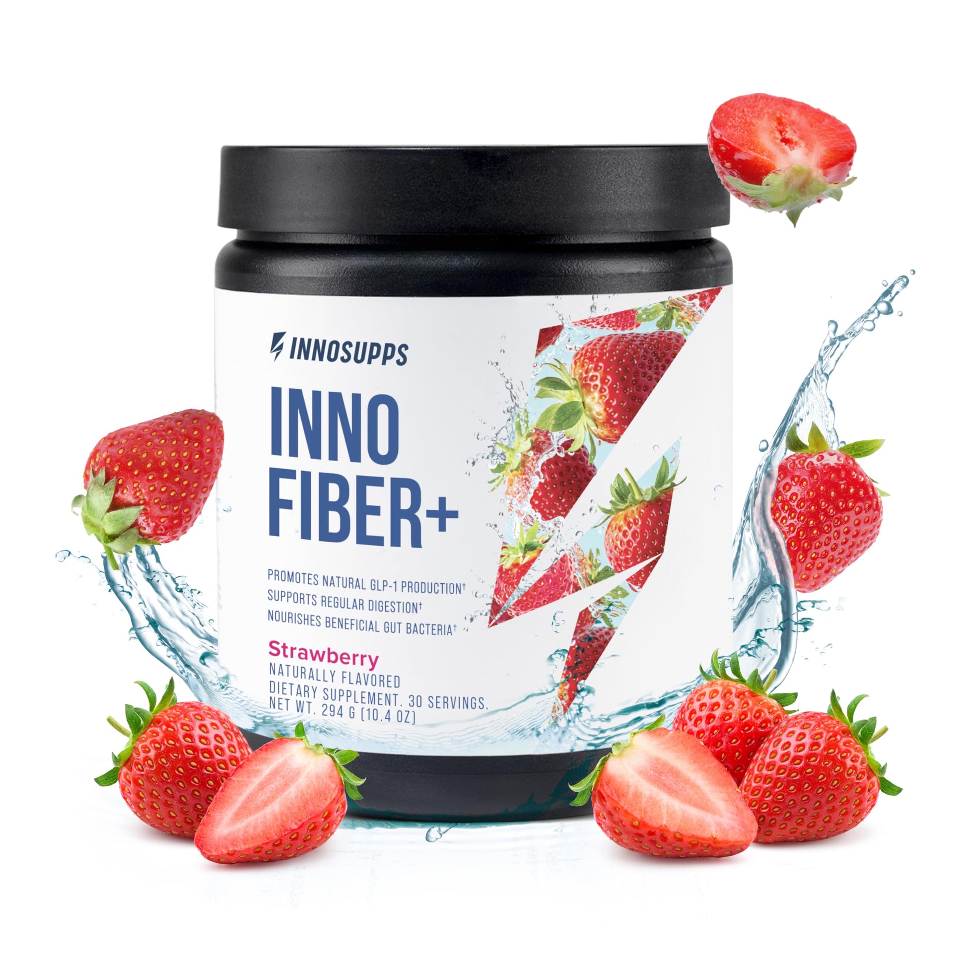 InnoSupps InnoFiber+ 6g Daily 3-in-1 Fiber Supplement + Prebiotic, Probiotic, and Postbiotic Powder, 10.4 Ounce