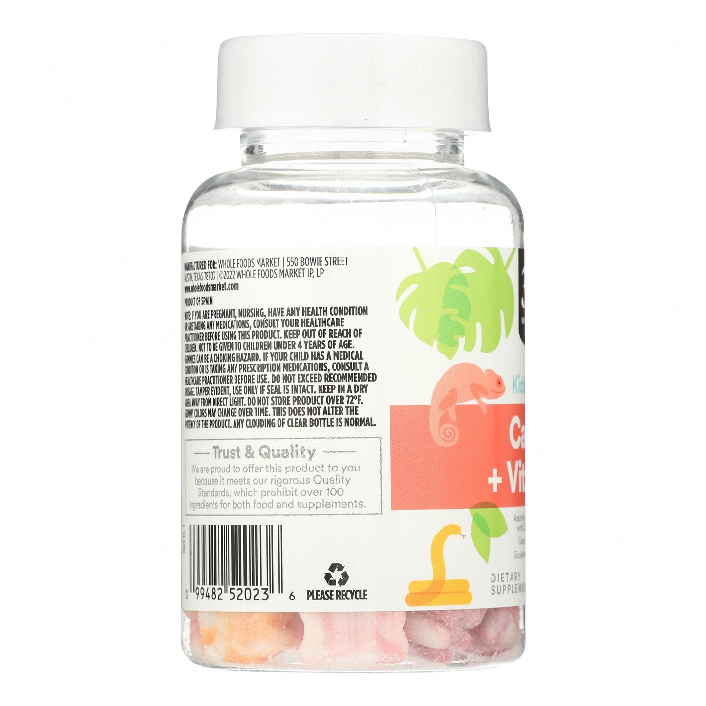 365 by Whole Foods Market Calcium and Vitamin D3 Kids' Gummies, 60 Count