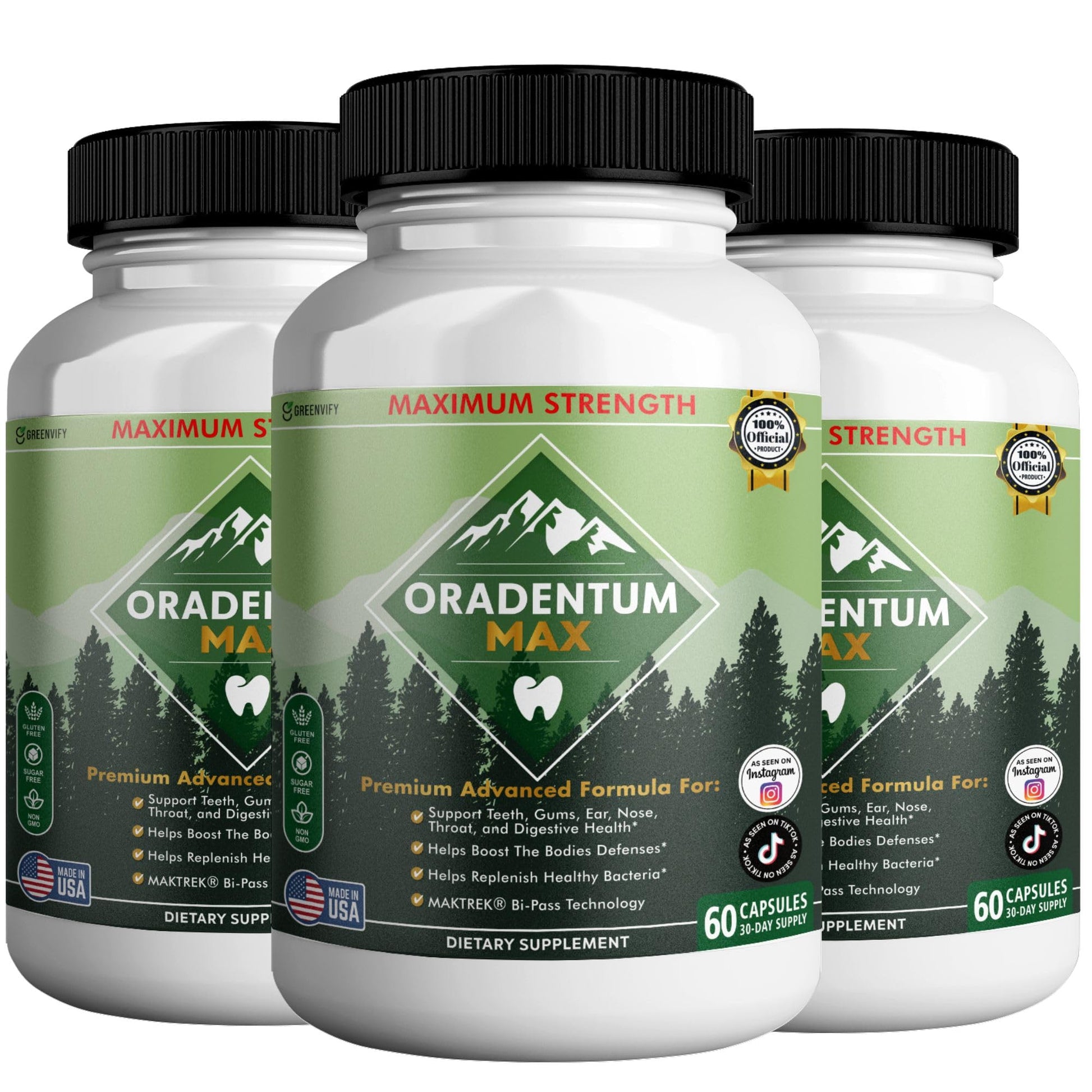 GREENVIFY Oradentum Max Probiotic Supplement Capsule 180 Capsules