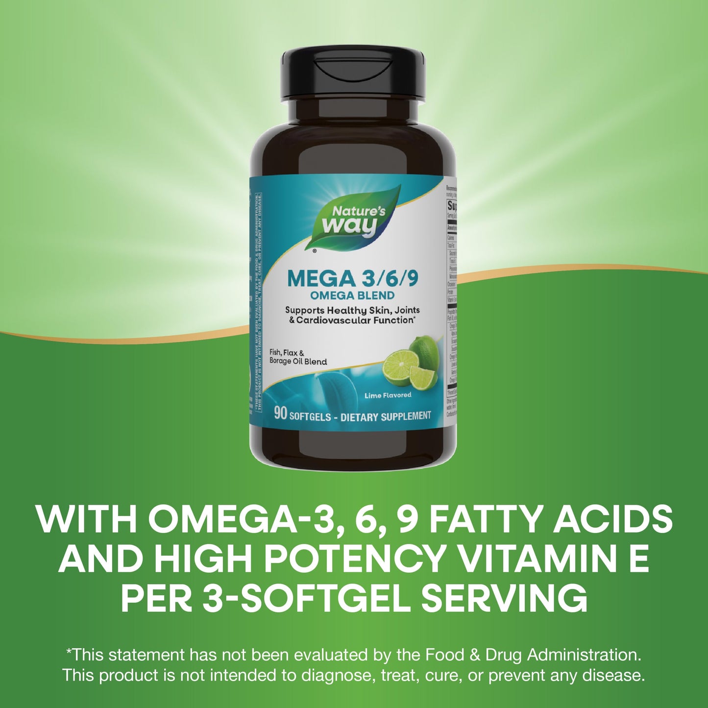 Nature's Way Mega 3/6/9 Omega Blend 90 Softgels