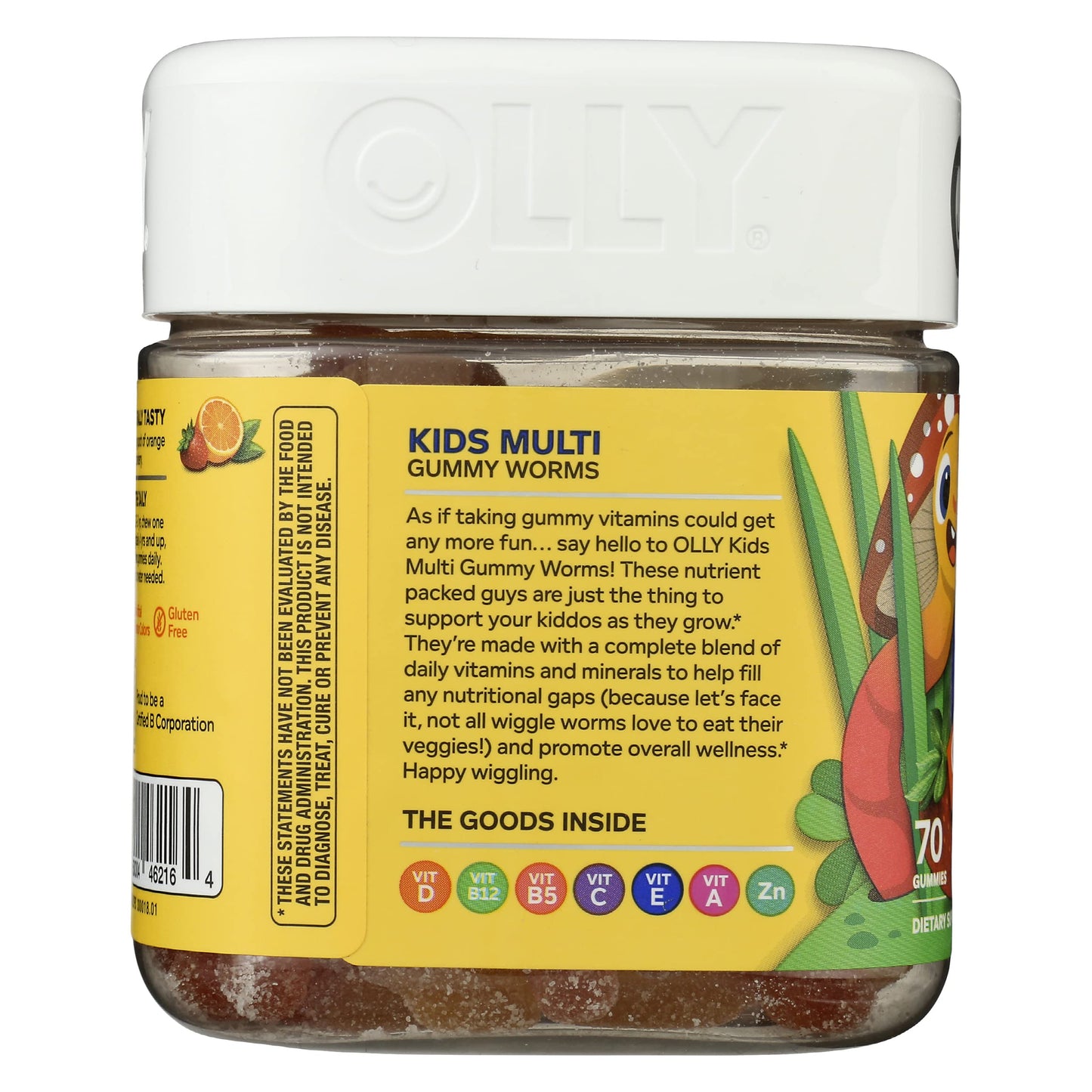OLLY Kids Multivitamin Gummy Worms 70 Count