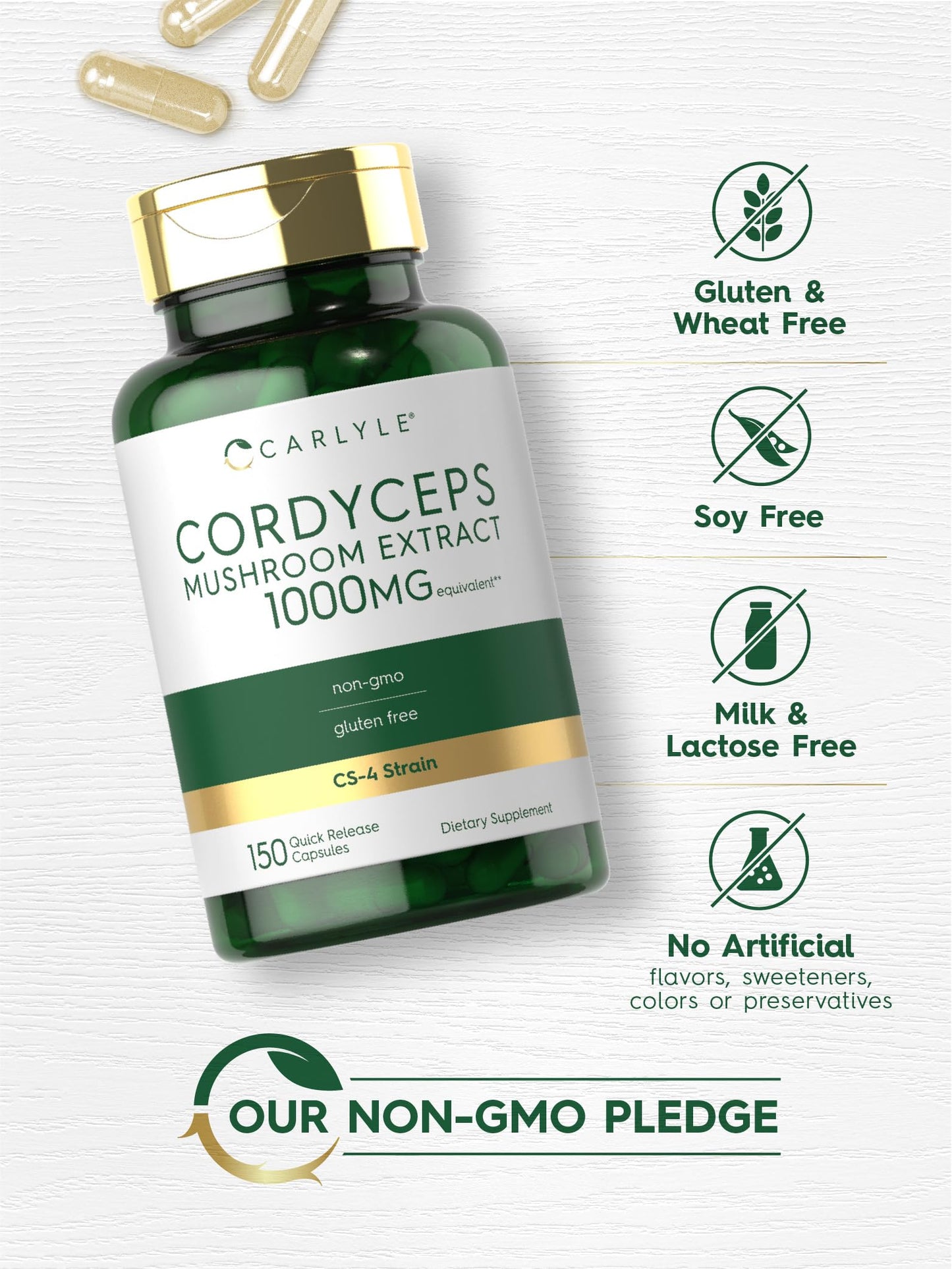 Carlyle Cordyceps Mushroom Capsules Capsule 150