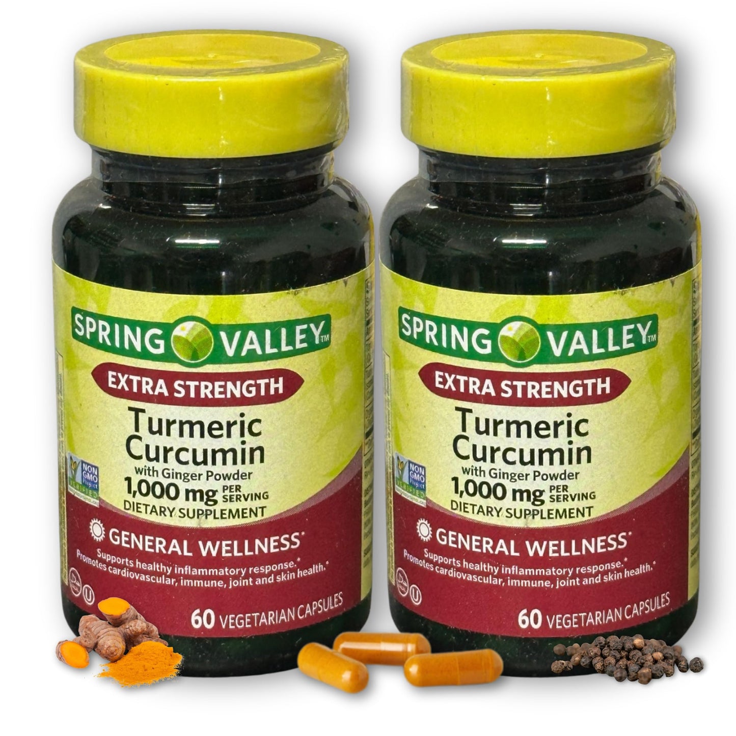 FUSION SHOP STORE Turmeric and Ginger Supplement 60 Capsules