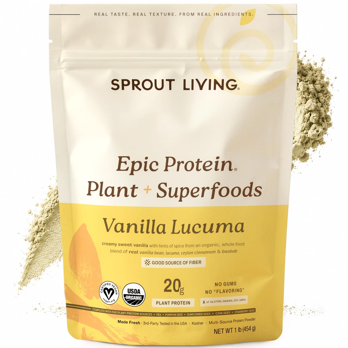 Sprout Living Epic Protein Plant Based Protein & Superfoods Powder Vanilla Lucuma 16
