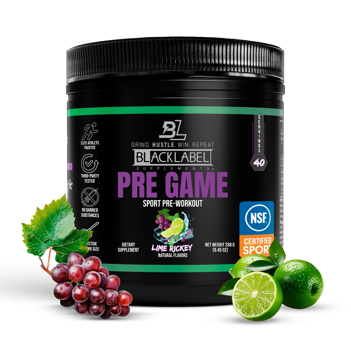 BLACKLABEL Supplements PRE-Game Pre-Workout Powder 9.45