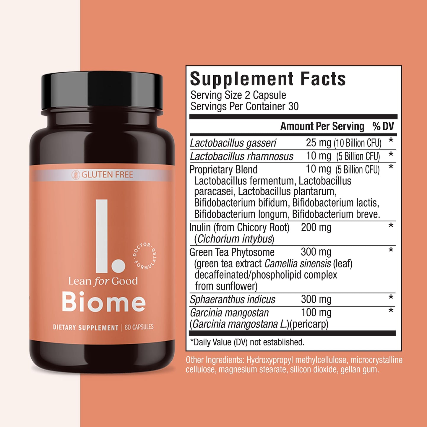 LEANFORGOOD Biome 9-Strain Probiotic Formula with Greenselect Phytosome, 60 Capsules