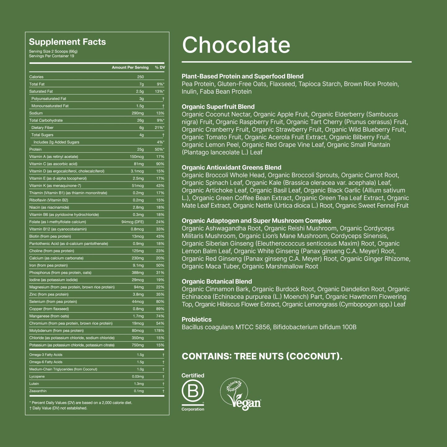 Huel Daily Superblend Chocolate Powder | 25g Plant Based Protein, 44 Ounces