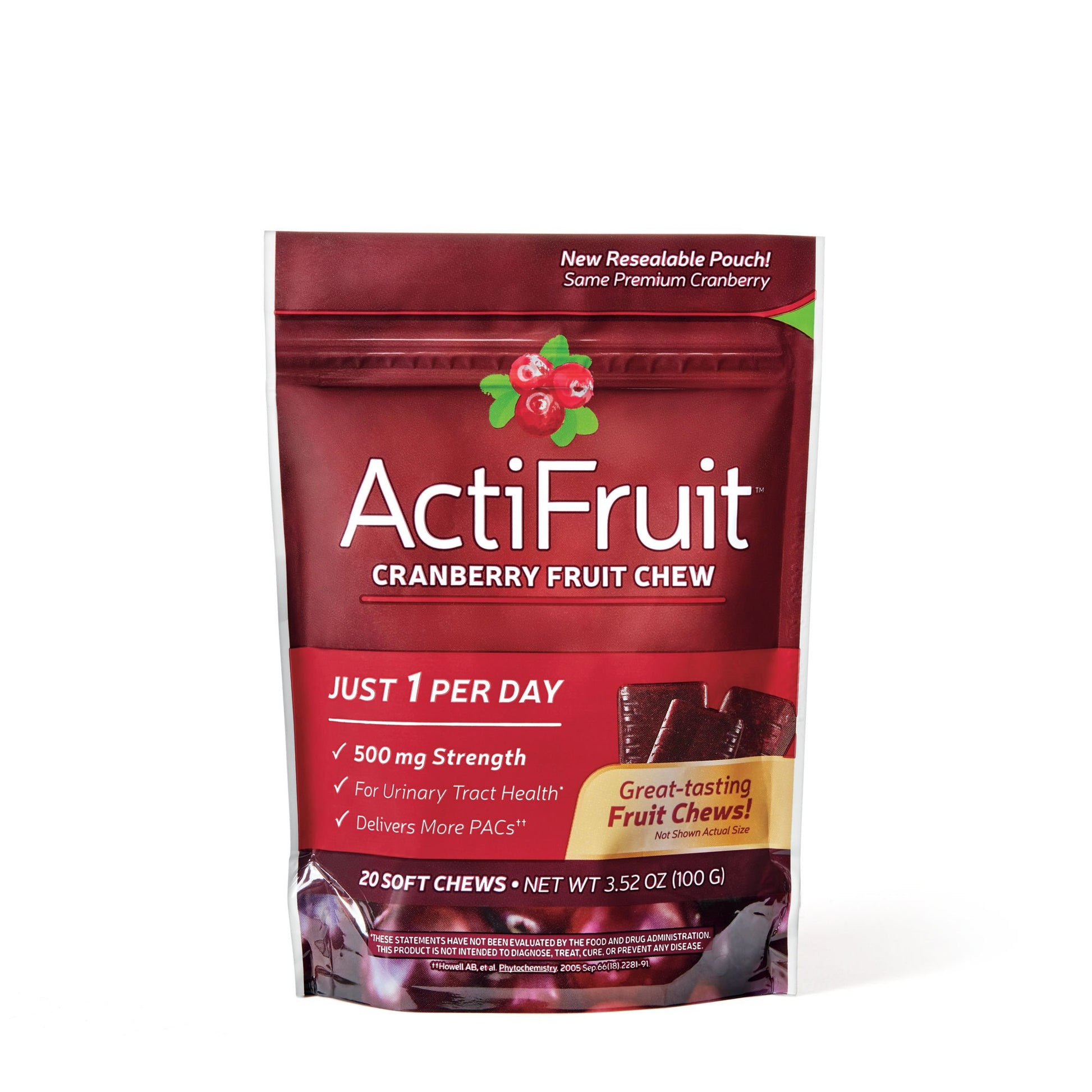 Enzymatic Therapy Actifruit Cran-Max Soft Chews, 20 Count