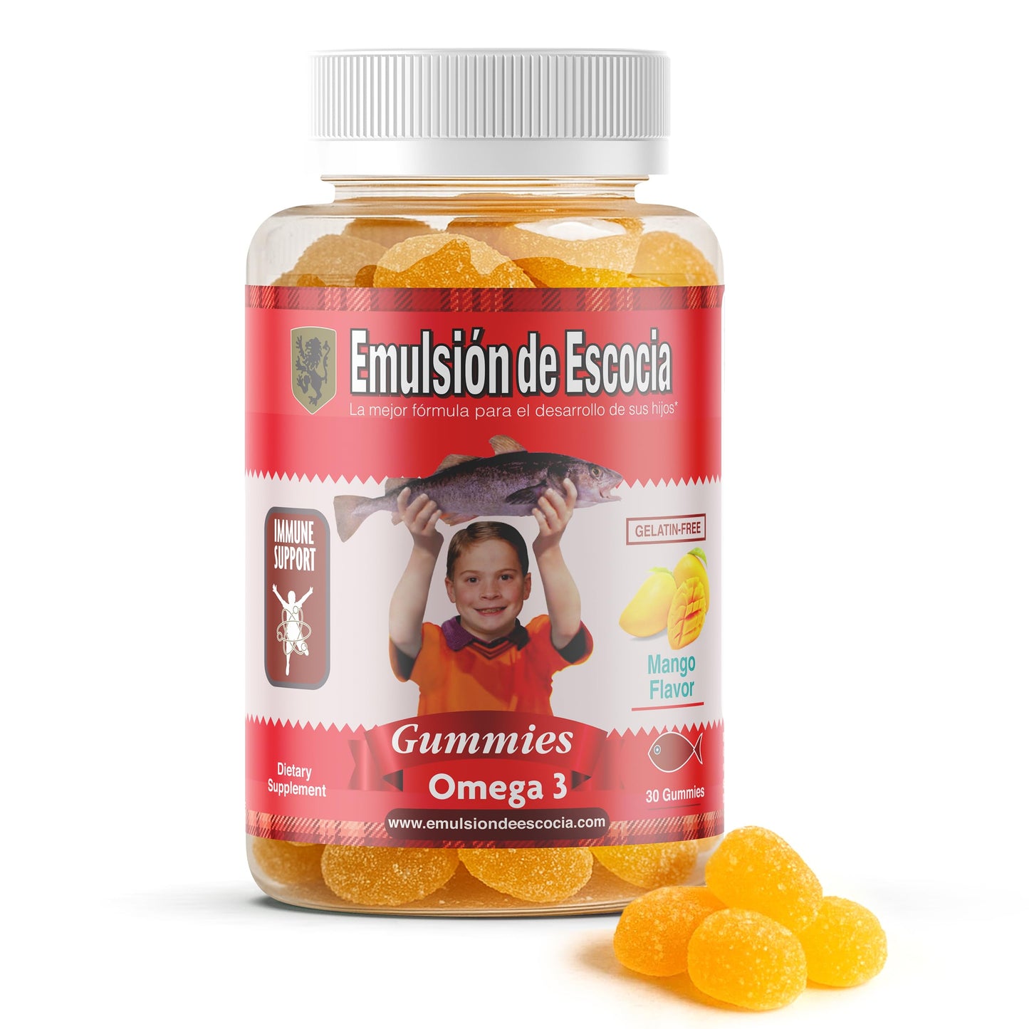 Emulsion de Escocia Omega 3 Gummies for Kids, 1 Pack