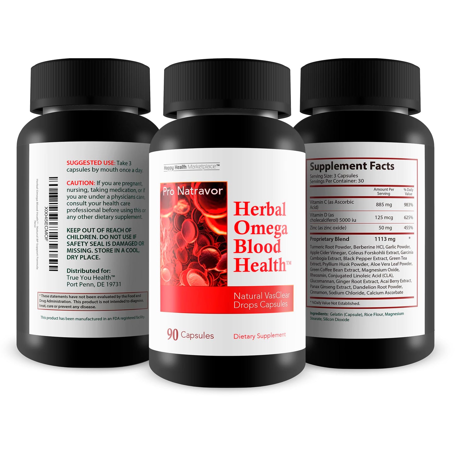 Happy Health Marketplace Healthy Blood Flow Circulation Support Capsule, 90 Count