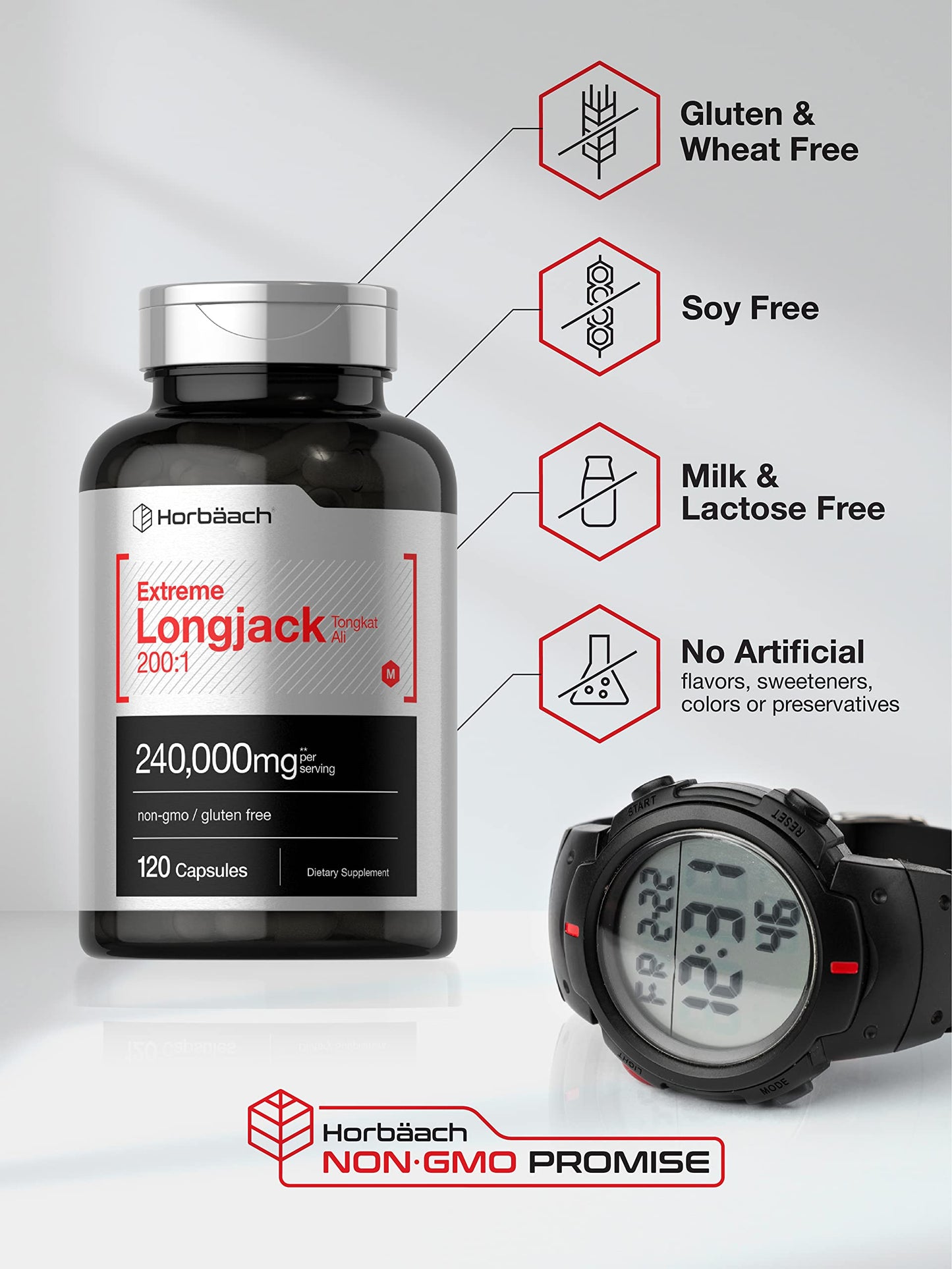 Horbäach Longjack Tongkat Ali Capsule 120 Capsules