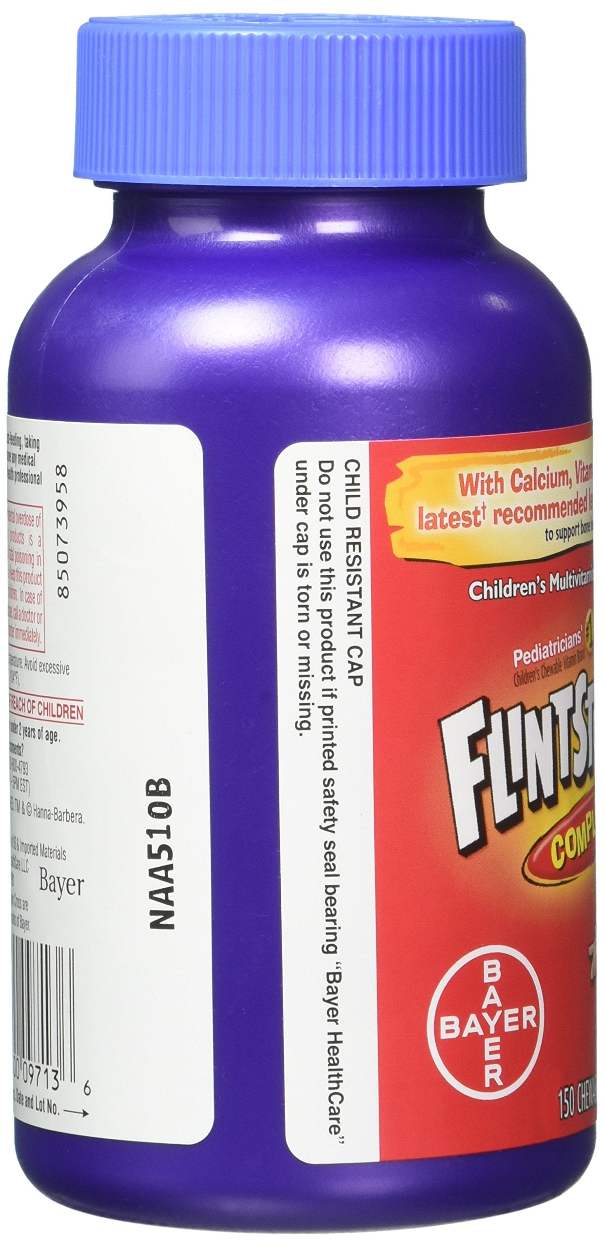 Flintstones Vitamins Chewables Complete Multivitamin for Kids and Toddlers with Iron, Calcium, Vitamin C & Vitamin D, 300 Count