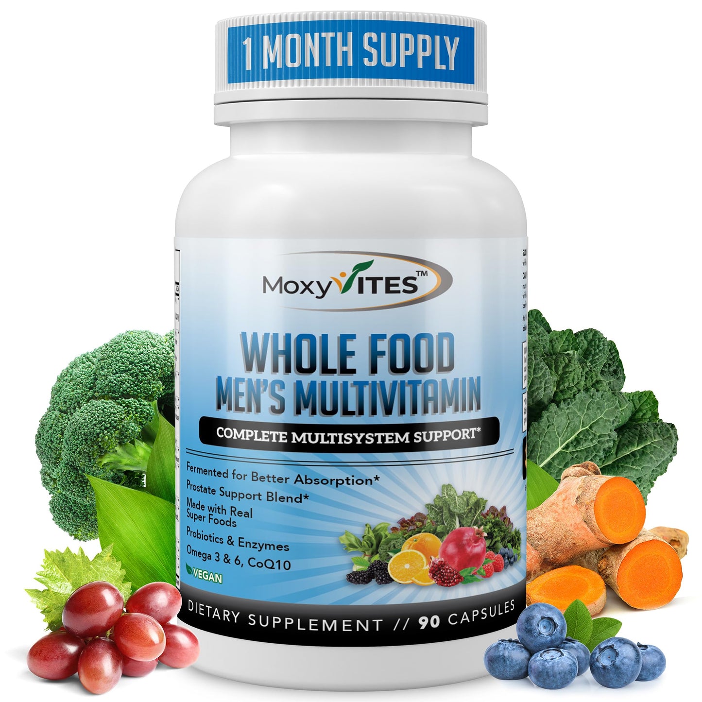 MoxyVites Methylated Mens Multivitamins Capsules 90 Count