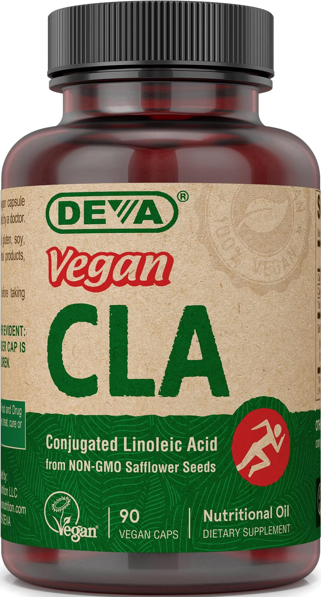 DEVA Conjugated Linoleic Acid (CLA) Vegan Vitamins Capsules, 90 Count