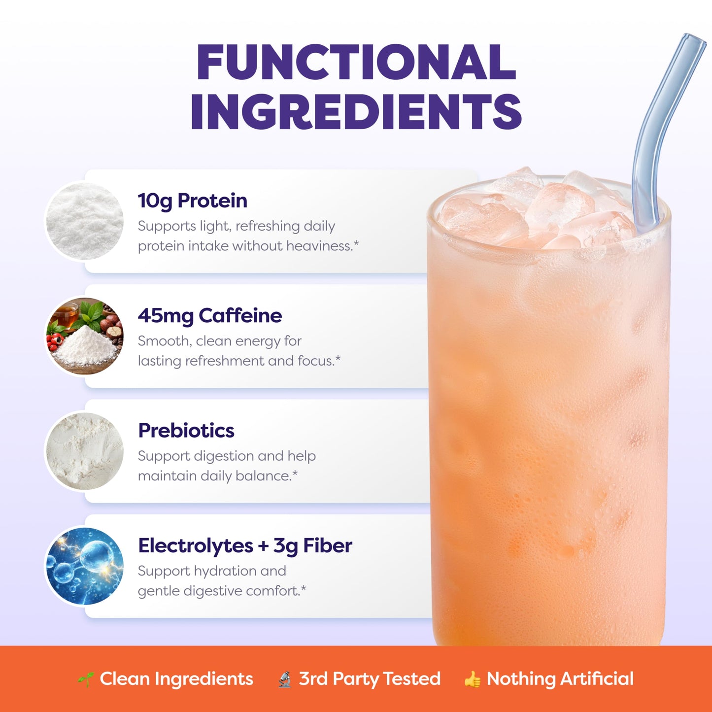 Javvy Clear Protein Powder with Clear Whey Protein Peach Passion 12.8