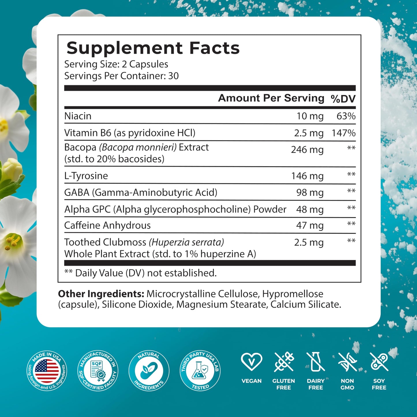 PureHealth Research Ageless Brain Supplements for Memory and Focus, 60 Capsules