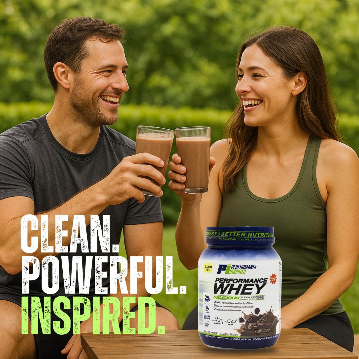 Performance Inspired Whey Protein Powder, 32 Servings, Decadent Natural Chocolate