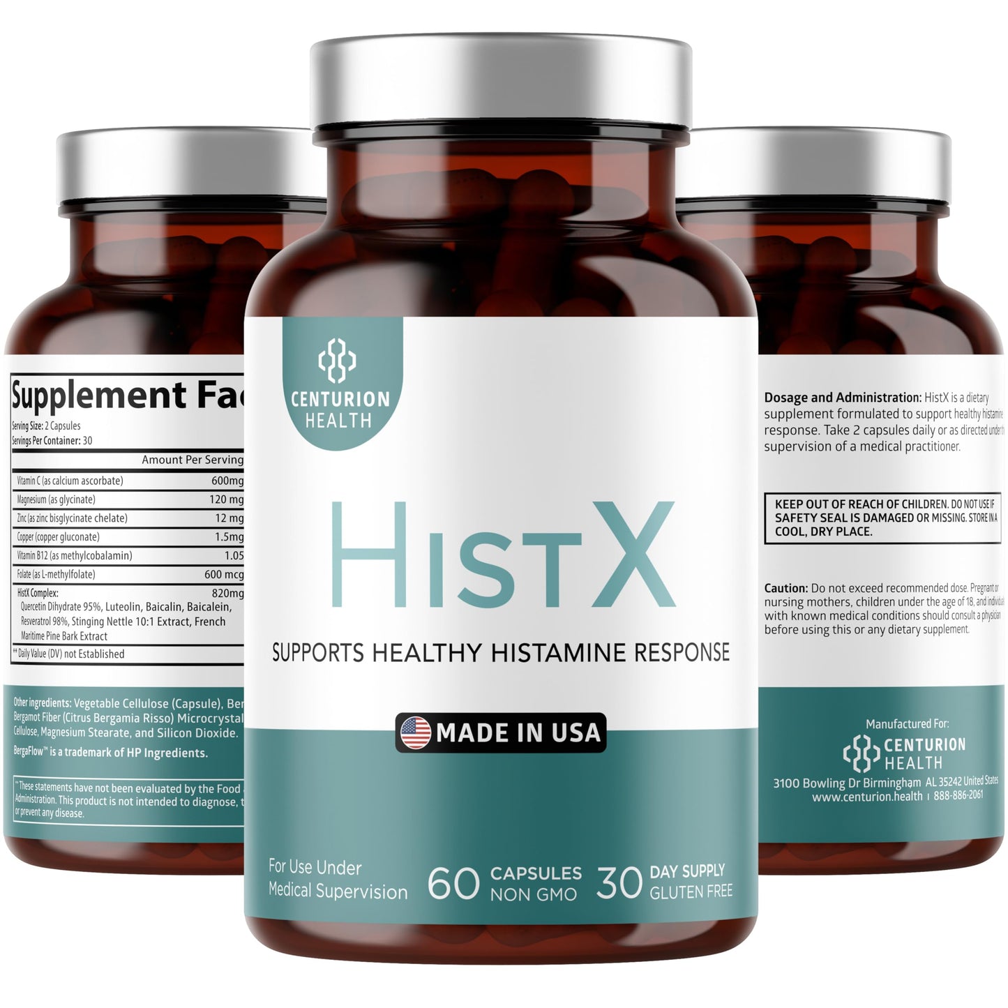 Centurion Health Histx Support Supplement, 60 Capsules