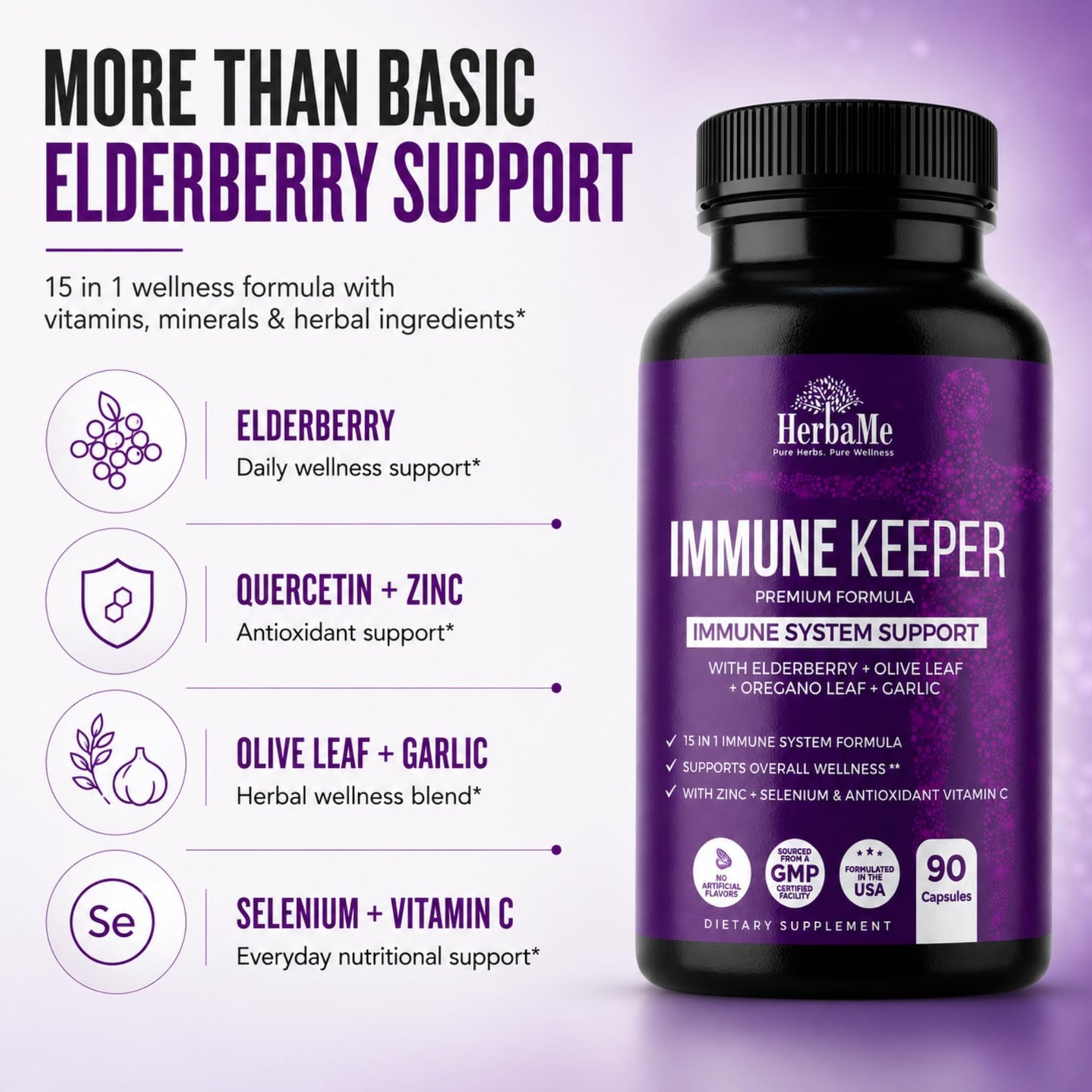 HerbaMe Immune Support Capsules 90