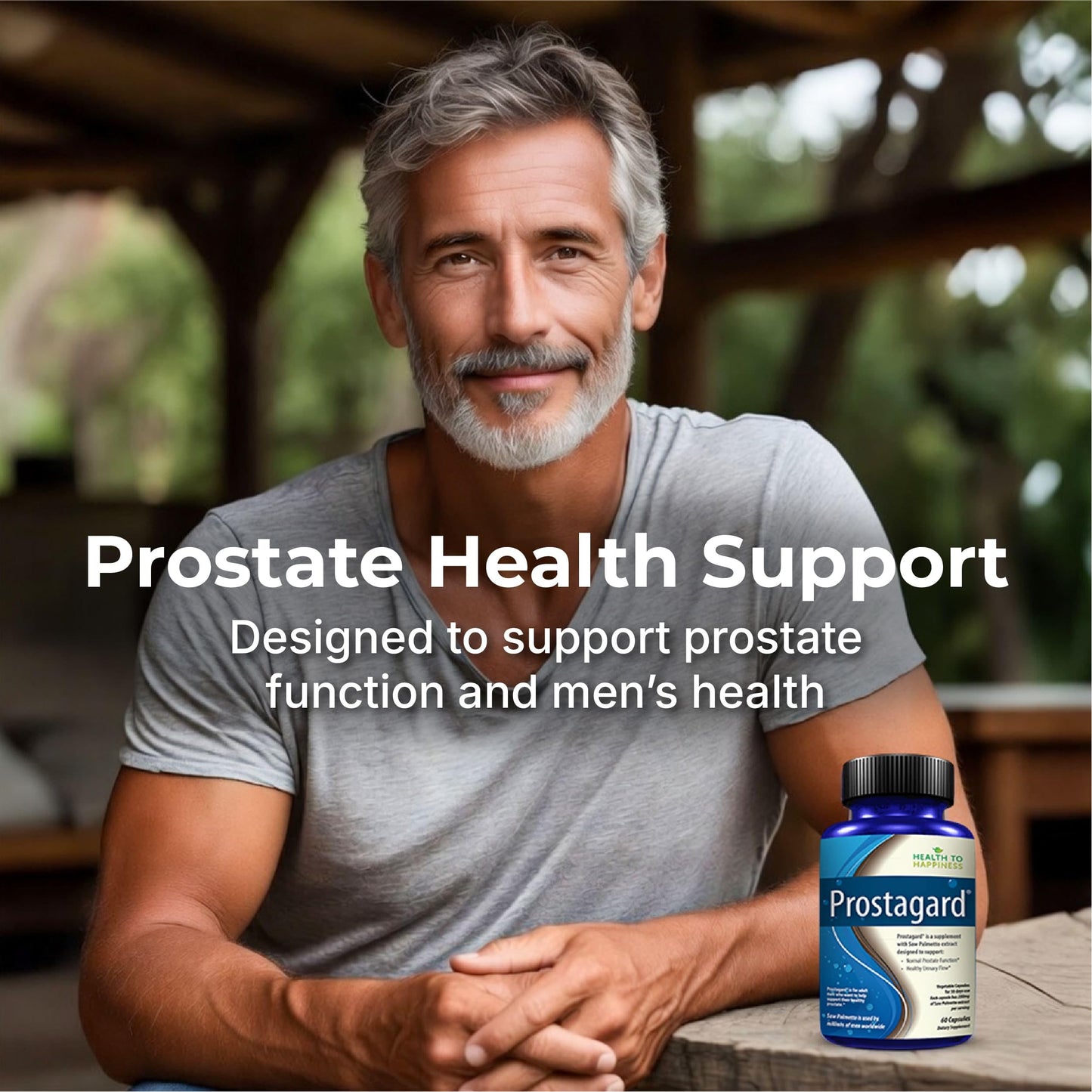 Health to Happiness ProstaGard Saw Palmetto Supplement for Men’s Prostate Health and Healthy Urinary Flow Capsules 30