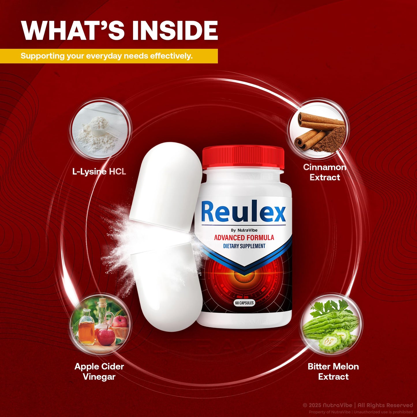 NutraVibe Reulex Capsules, 60 Capsules