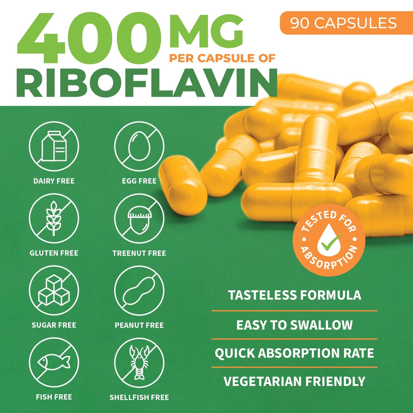 ForestLeaf Riboflavin & Magnesium Migraine Supplement Capsules, 210
