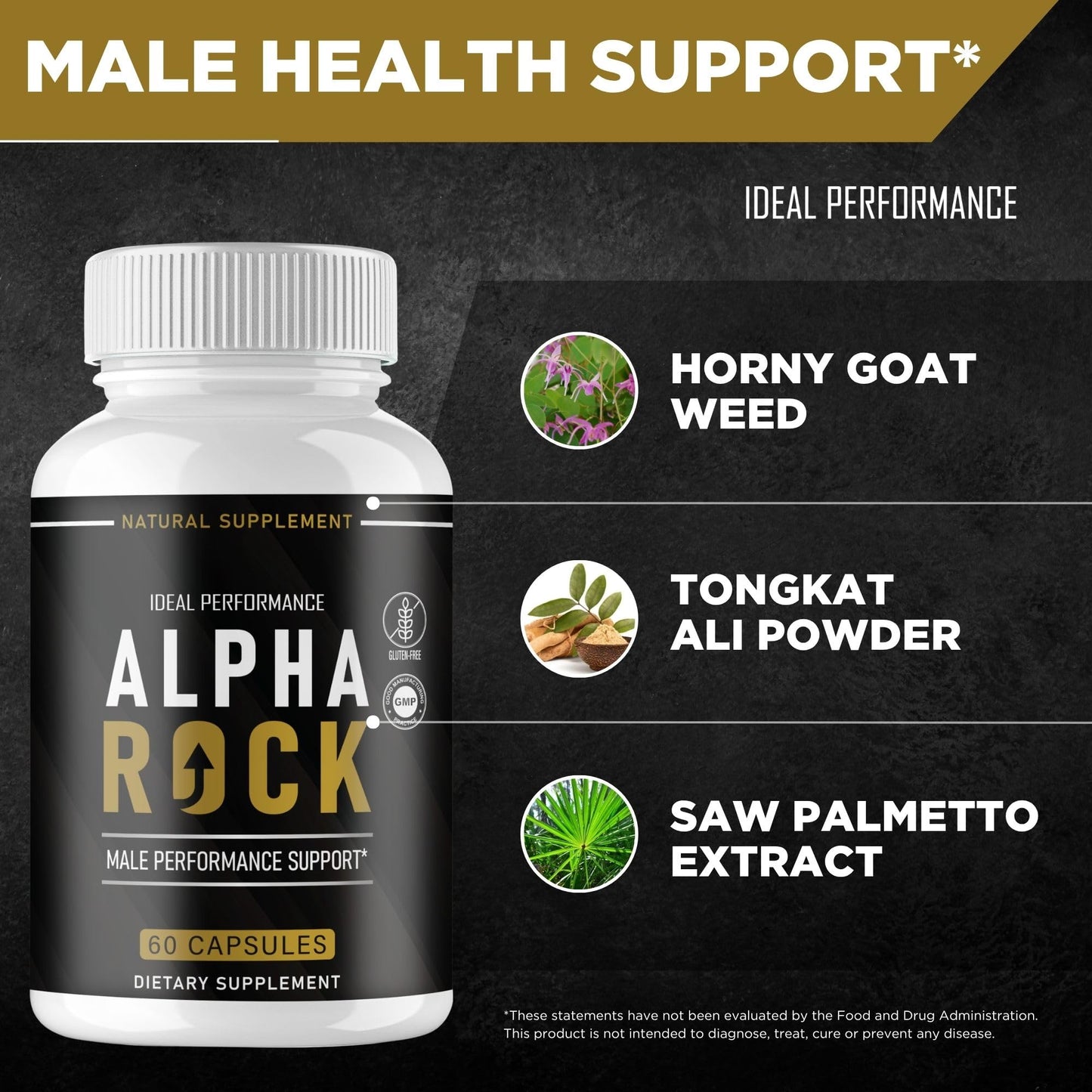 IDEAL PERFORMANCE Alpha Rock Capsule 60 Count