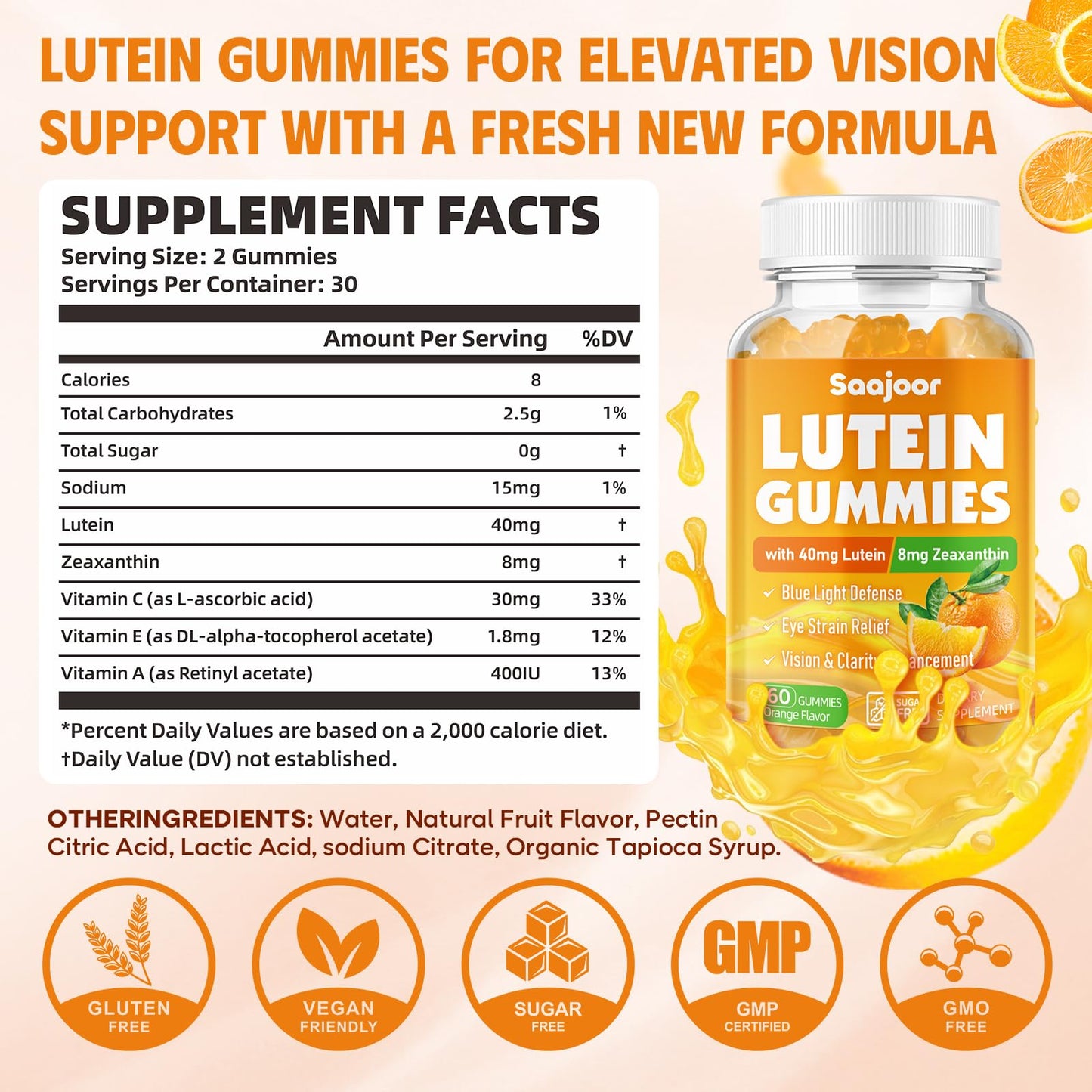 Saajoor Lutein & Zeaxanthin Gummies 2-pack