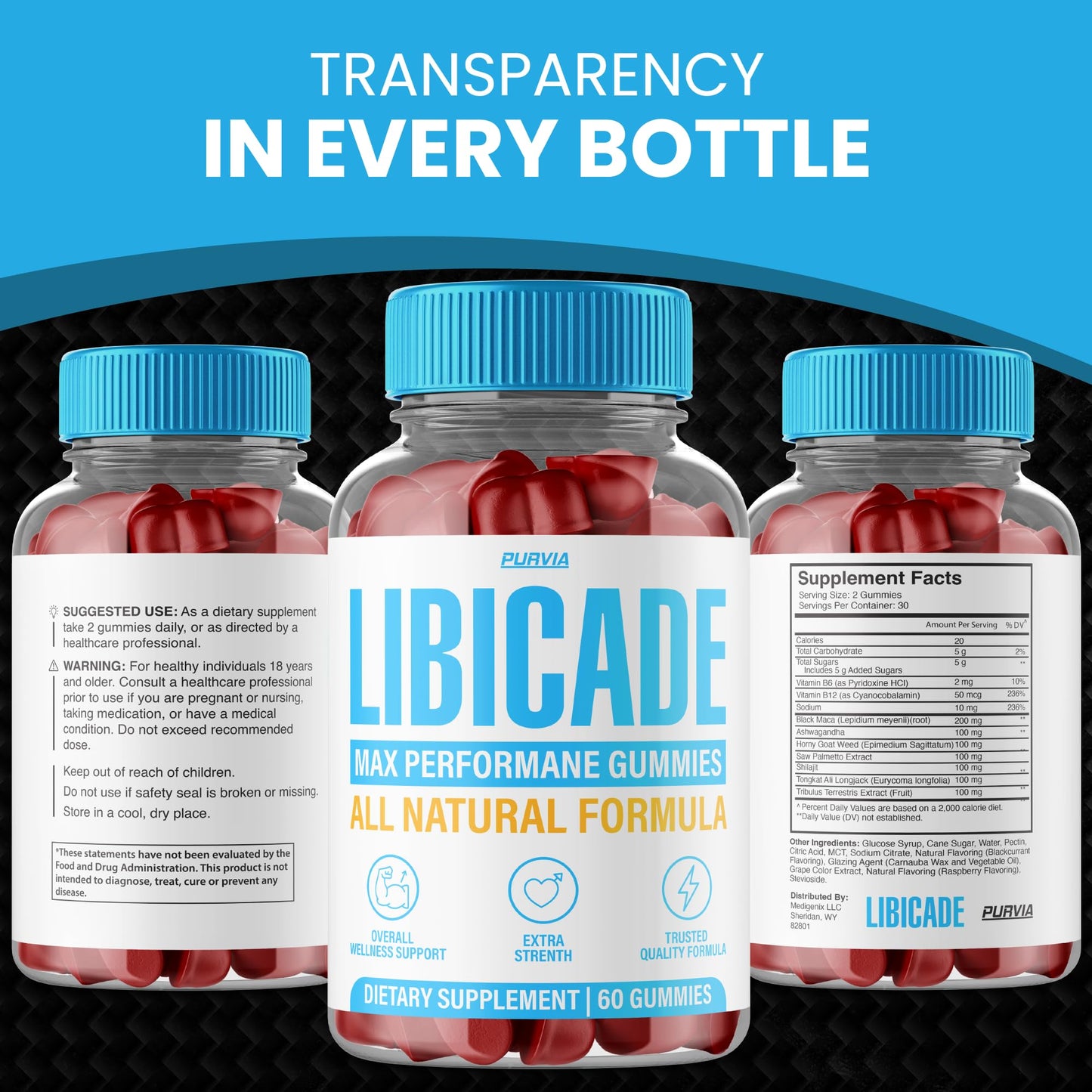 Purvia Libicade Gummies 120 Count