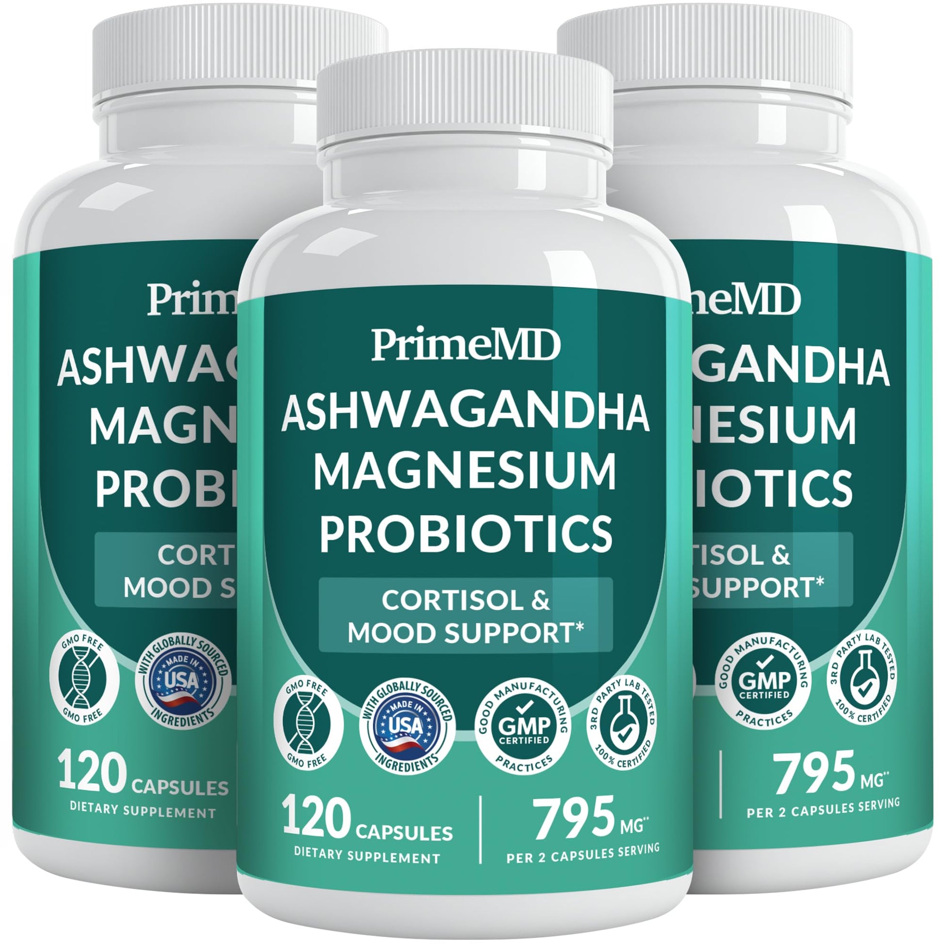 PrimeMD 5-in-1 Cortisol Support Supplement Capsule, 360 Capsules
