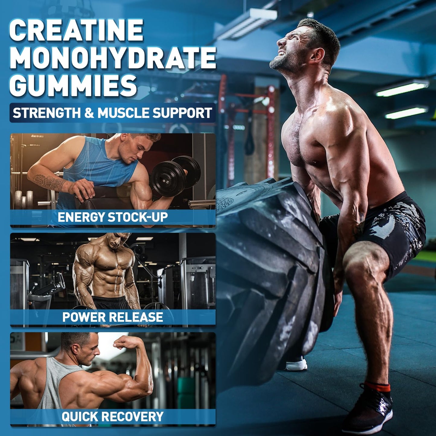 HEMOMAC Creatine Monohydrate Gummies 5g, 160 Count