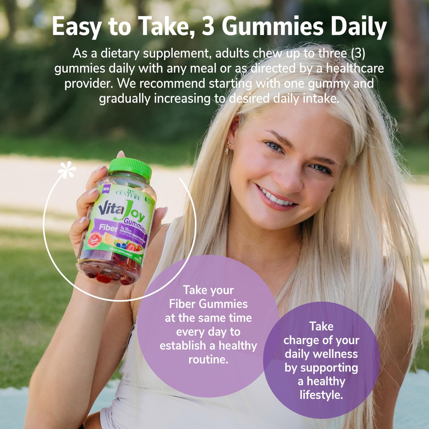 21st Century VitaJoy Fiber Gummies 90 Count