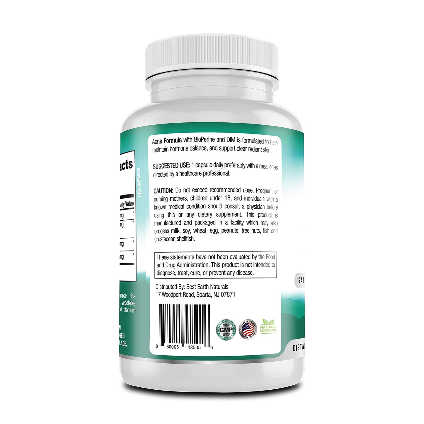 Best Earth Naturals Acne Supplement Formula Blemish Blocker Capsules 30 Count