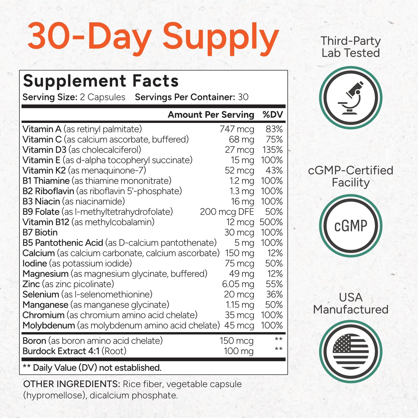 Bladder Smart Low-Acid Multivitamin for Sensitive Bladders 60 Capsules