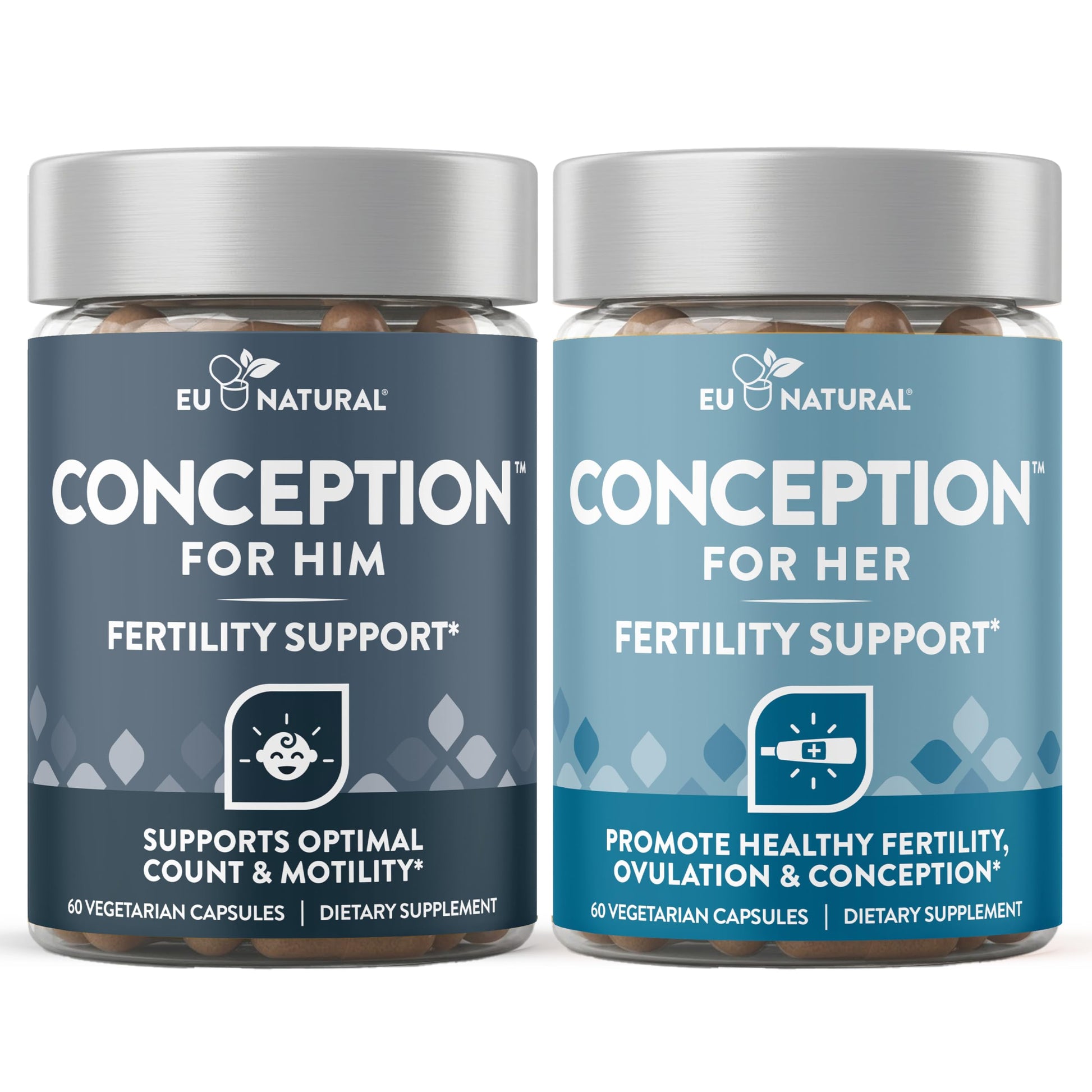 Eu Natural Conception for Her & Conception for Him Bundle Capsules, 120 Count
